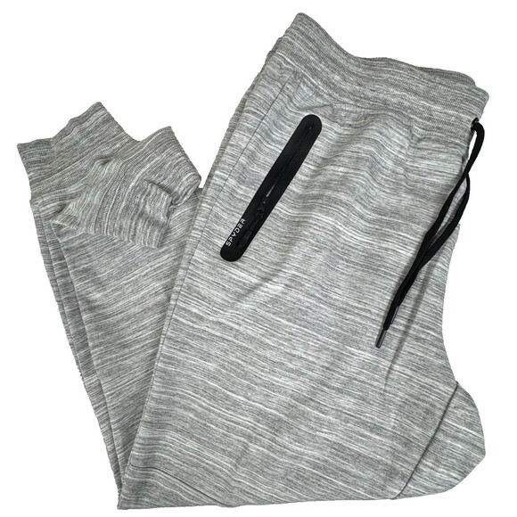 Spyder Mens XXL 2XL Gray Jogger Sweatpant Tapered Active Reflective 1437826 New - Picture 6 of 9
